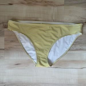 Green and white striped bikini bottoms. regular rise